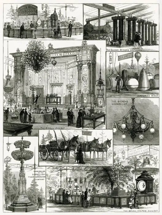 Framed Print : International Electric Exhibition 1882 Framed Print : International Electric Exhibition 1882