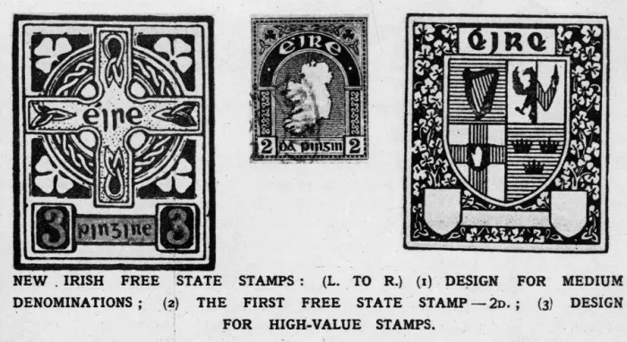 Framed Print : Irish Free State stamps, 1922 Framed Print : Irish Free State stamps, 1922