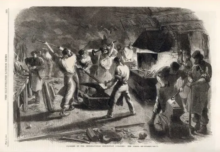 Framed Print : Iron Forge in Workshop Framed Print : Iron Forge in Workshop