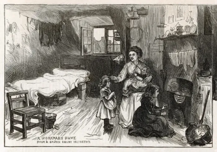 Framed Print : Islington / Slum / 1875 Framed Print : Islington / Slum / 1875