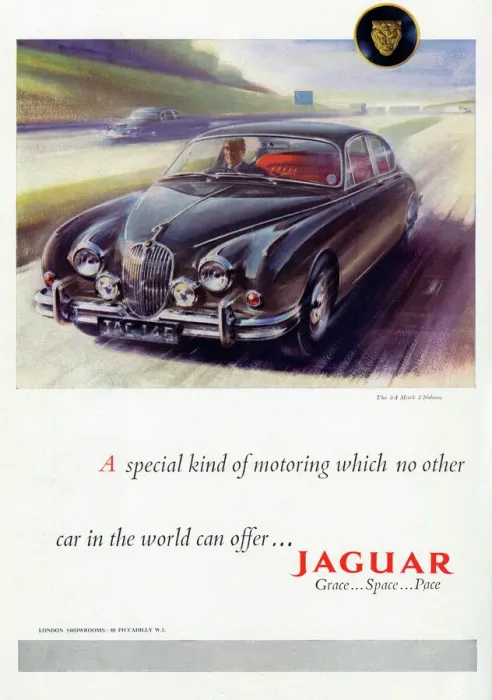 Framed Print : Jaguar car advertisement Framed Print : Jaguar car advertisement