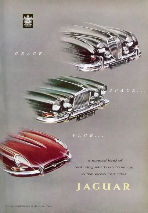 Framed Print : Jaguar car advertisement Framed Print : Jaguar car advertisement