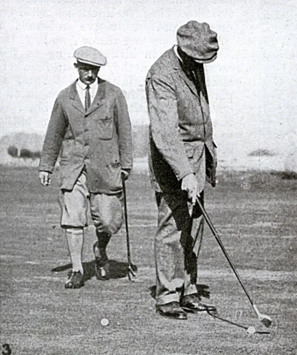 Framed Print : James Braid misses a putt at Oxhey Framed Print : James Braid misses a putt at Oxhey