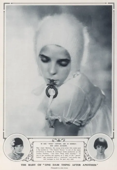 Framed Print : Jessie Matthews in her pram Costume Framed Print : Jessie Matthews in her pram Costume