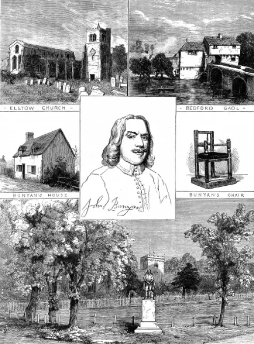 Framed Print : John Bunyans Bedford, 1874 Framed Print : John Bunyans Bedford, 1874