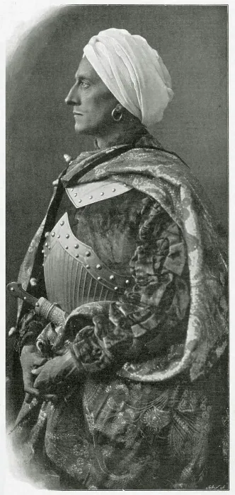 Framed Print : Johnston Forbes-Robertson (1853 - 1937), English actor and theatre manager. Photograph taken when he was Othello at Lyric Theatre, London. Date: 1901