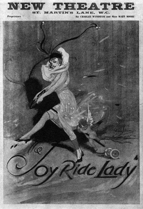 Framed Print : The Joy Ride Lady - a theatre poster banned on the Tube