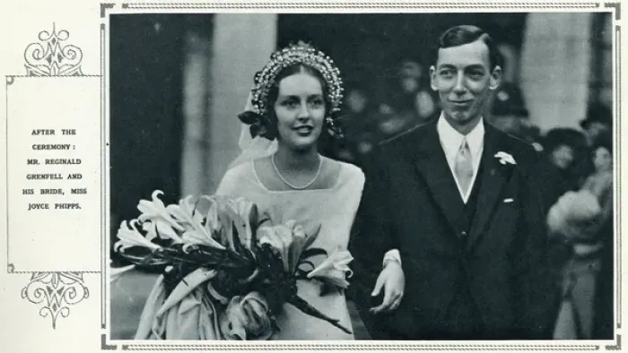 Framed Print : Joyce Phipps marries Reginald Grenfell Framed Print : Joyce Phipps marries Reginald Grenfell