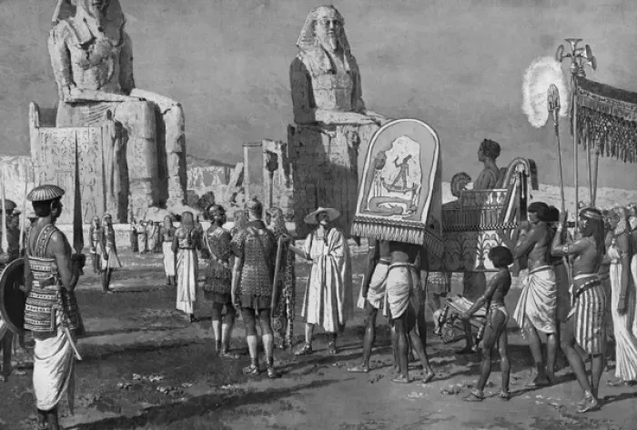 Framed Print : Julia Sabina visiting Egyptian antiquities at Thebes Framed Print : Julia Sabina visiting Egyptian antiquities at Thebes