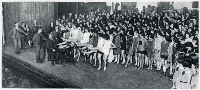 Framed Print : Julian Wylie auditioning chorus girls, London Hippodrome Framed Print : Julian Wylie auditioning chorus girls, London Hippodrome