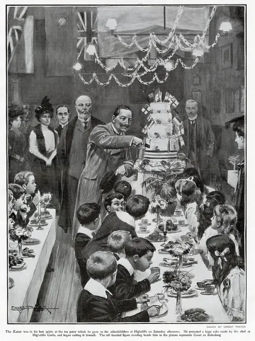 Framed Print : Kaiser Wilhelm II Visiting Children in a School 1907 Framed Print : Kaiser Wilhelm II Visiting Children in a School 1907
