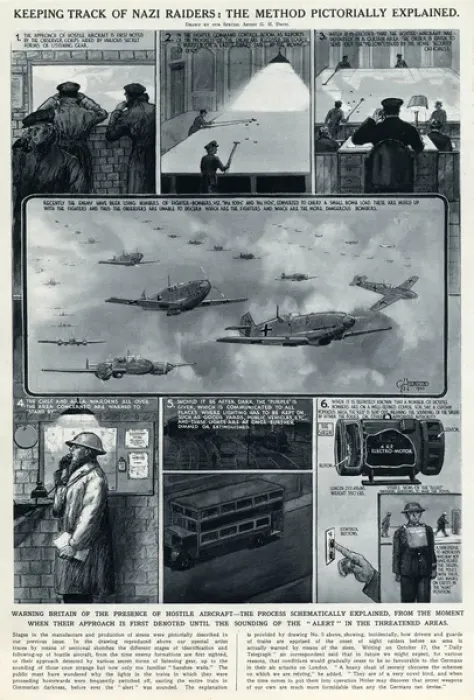 Framed Print : Keeping track of German raiders by G. H. Davis