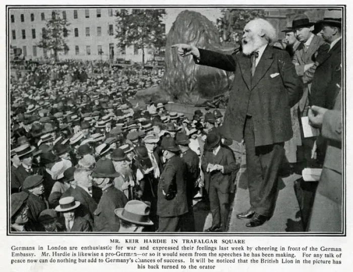 Framed Print : Keir Hardie speaking in Trafalgar Square, London, WW1