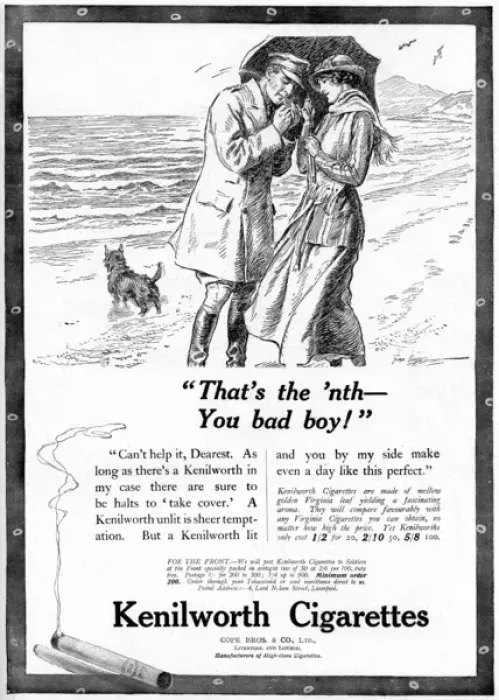 Framed Print : Kenilworth cigarettes advertisement, WW1 Framed Print : Kenilworth cigarettes advertisement, WW1