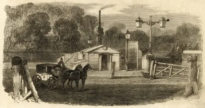 Framed Print : Kensington Toll Gate, London, c. 1864