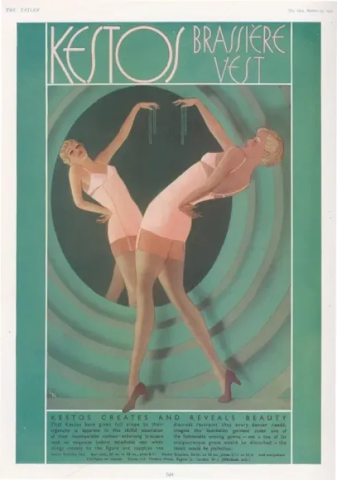 Framed Print : Kestos lingerie advertisement