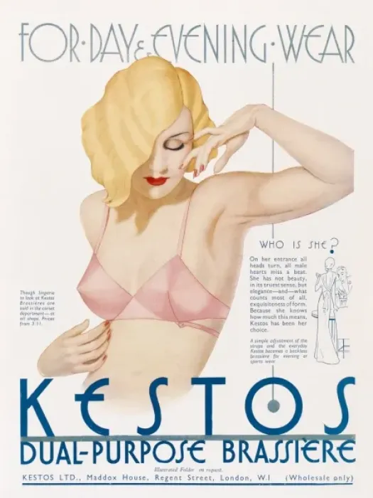 Framed Print : Kestos lingerie advertisement