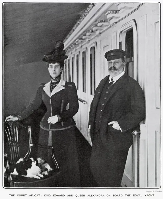 Framed Print : King Edward and Queen Alexandra consort on board His Majestys Yacht