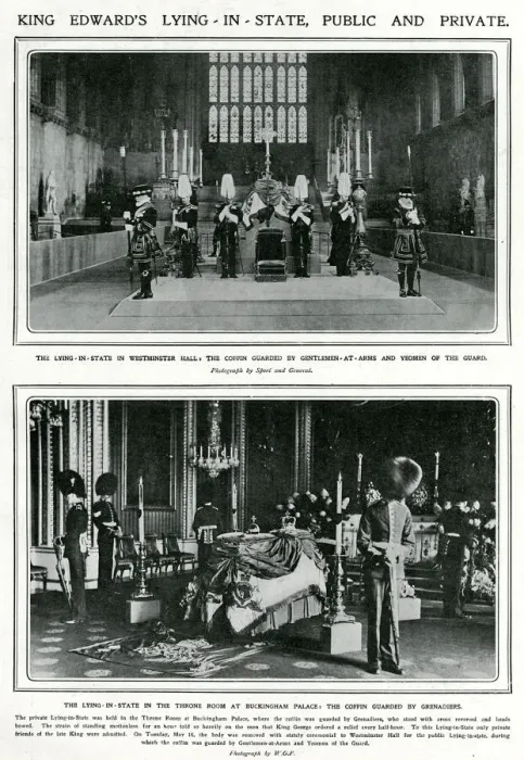Framed Print : King Edward VII, Lying-in-State 1910
