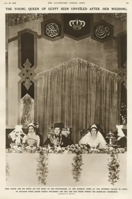 Framed Print : King Faruk and Queen Farida of Egypt after their wedding Framed Print : King Faruk and Queen Farida of Egypt after their wedding