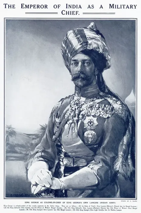Framed Print : King George as Colonel-in-Chief of King George's own Lancer
