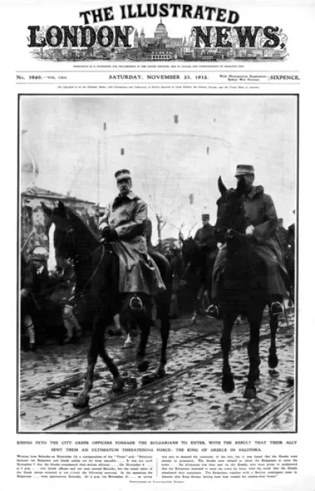 Framed Print : King George I of Greece enters Salonika, 1912 Framed Print : King George I of Greece enters Salonika, 1912