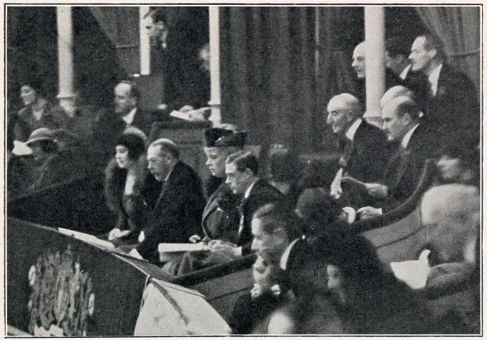 Framed Print : King George V, Queen Mary and Edward, Prince of Wales at The Festival of Remembrance at The Royal Albert Hall on Armistice Day (11th November) evening - an event organised by the British Legion. Date: 1931 Framed Print : King George V, Queen Mary and Edward, Prince of Wales at The Festival of Remembrance at The Royal Albert Hall on Armistice Day (11th November) evening - an event organised by the British Legion. Date: 1931