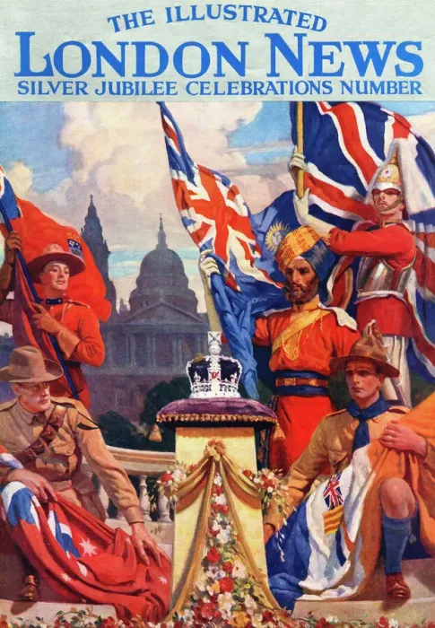 Framed Print : King George V Silver Jubilee celebrations, ILN cover, 1935 Framed Print : King George V Silver Jubilee celebrations, ILN cover, 1935