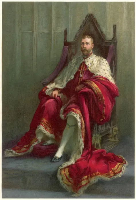 Framed Print : King George V on Throne