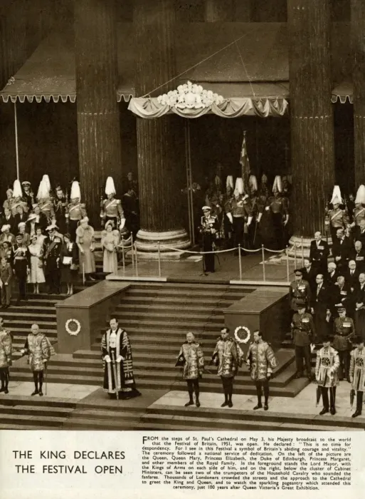 Framed Print : King George VI declares Festival of Britain open Framed Print : King George VI declares Festival of Britain open