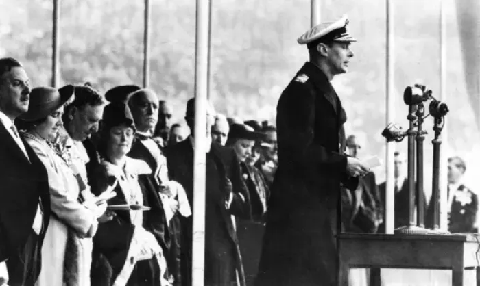 Framed Print : King George VI opens Empire Exhibition, Glasgow 1938 Framed Print : King George VI opens Empire Exhibition, Glasgow 1938