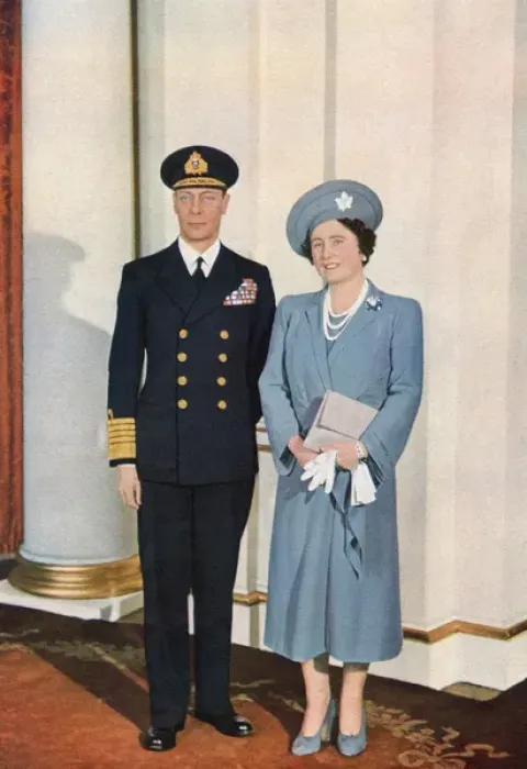 Framed Print : King George VI and Queen Elizabeth, special ILN photo, 1942