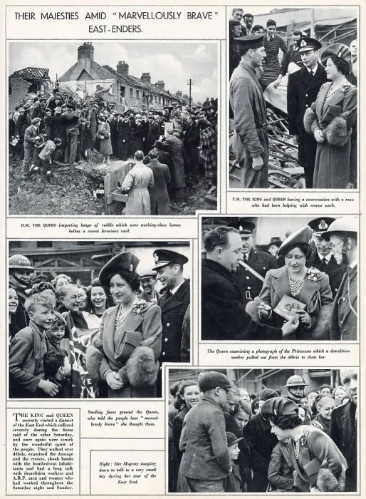 Framed Print : King George VI and Queen Elizabeth visiting the East End of London, which suffered fierce bombing. They walked over debris examined the damage and the craters shook hands with the bombed-out inhabitants and had a long talk with demolition workers Framed Print : King George VI and Queen Elizabeth visiting the East End of London, which suffered fierce bombing. They walked over debris examined the damage and the craters shook hands with the bombed-out inhabitants and had a long talk with demolition workers