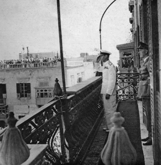 Framed Print : King George VI visits Malta in 1943