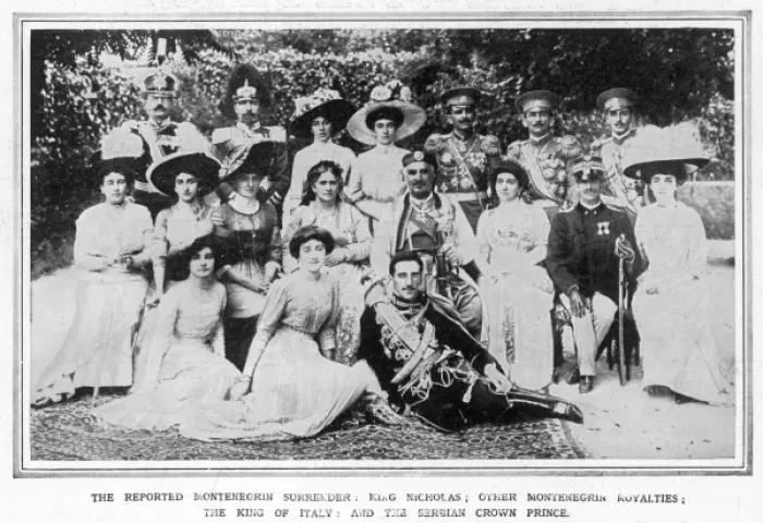 Framed Print : King Nicholas I of Montenegro, and Queen Milena, and other n Framed Print : King Nicholas I of Montenegro, and Queen Milena, and other n