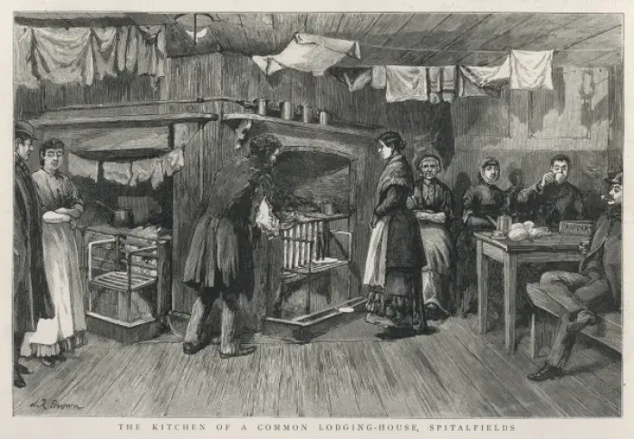 Framed Print : The kitchen of a common lodging house, Spitalfields, London Framed Print : The kitchen of a common lodging house, Spitalfields, London
