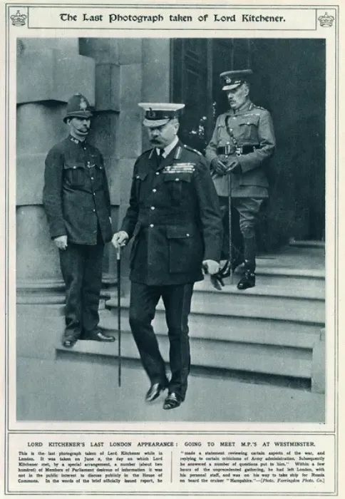 Framed Print : Kitchener as war minister: one of his last public acts, 1916 Framed Print : Kitchener as war minister: one of his last public acts, 1916