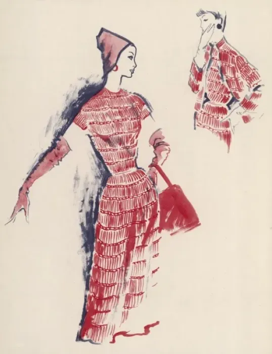 Framed Print : Knitted dress, 1954 Framed Print : Knitted dress, 1954