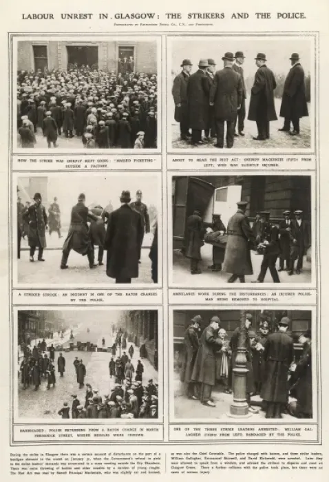 Framed Print : Labour unrest in Glasgow Framed Print : Labour unrest in Glasgow