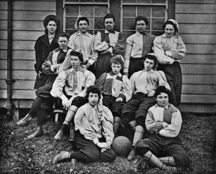 Framed Print : Ladies Football, 1895: the South Team Framed Print : Ladies Football, 1895: the South Team