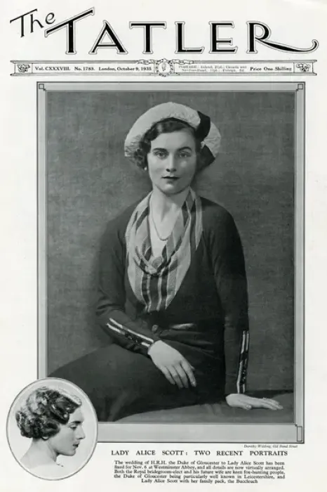 Framed Print : Lady Alice Montagu-Douglas-Scott, Royal wedding 1935