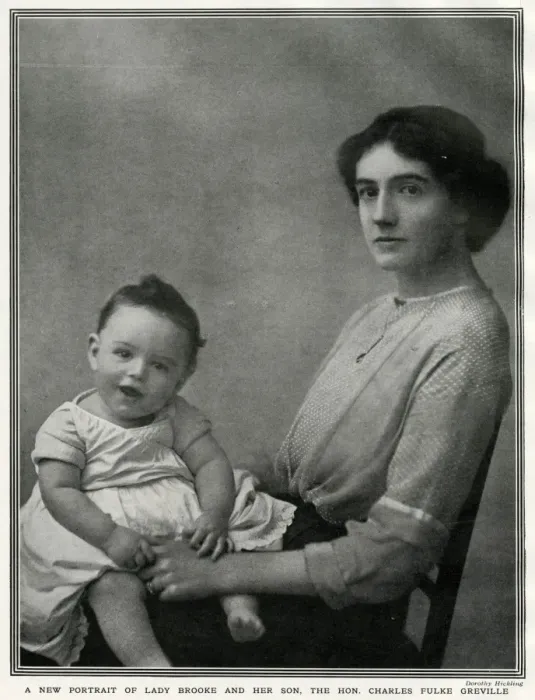 Framed Print : Lady Brooke with baby Charles Fulke Greville