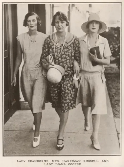 Framed Print : Lady Cranbourne, Mrs Harriman Russell and Lady Diana Cooper Framed Print : Lady Cranbourne, Mrs Harriman Russell and Lady Diana Cooper