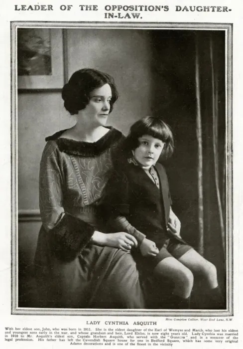 Framed Print : Lady Cynthia Asquith with her son John Framed Print : Lady Cynthia Asquith with her son John