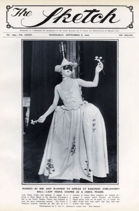 Framed Print : Lady Diana Cooper as a china figure, Venice, 1926