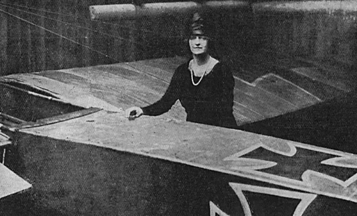 Framed Print : Lady Drogheda & her aircraft exhibition Framed Print : Lady Drogheda & her aircraft exhibition
