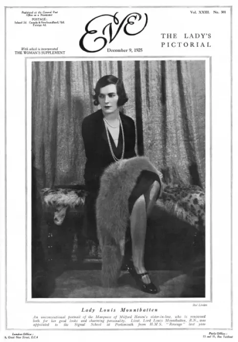 Framed Print : Lady Edwina Mountbatten on front cover of Eve Framed Print : Lady Edwina Mountbatten on front cover of Eve