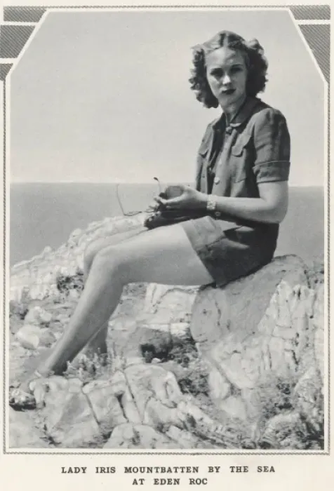 Framed Print : Lady Iris Mountbatten by the sea at Eden Roc