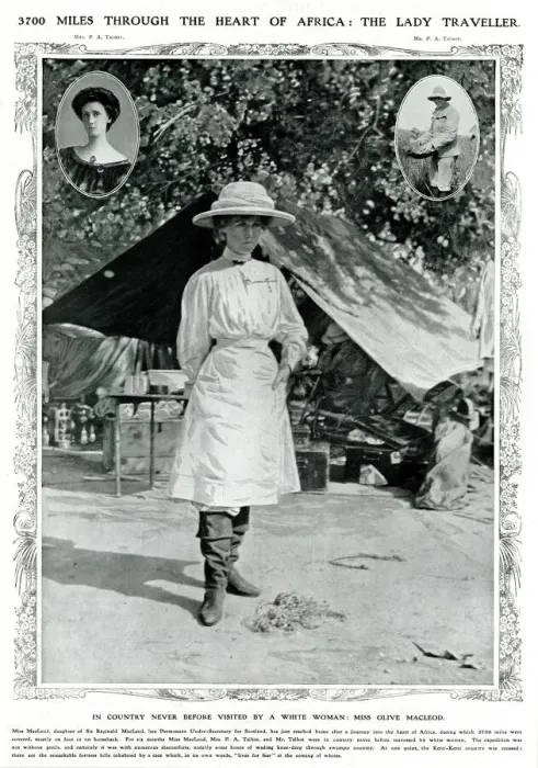 Framed Print : The Lady Traveller: Olive MacLeod in Africa 1911