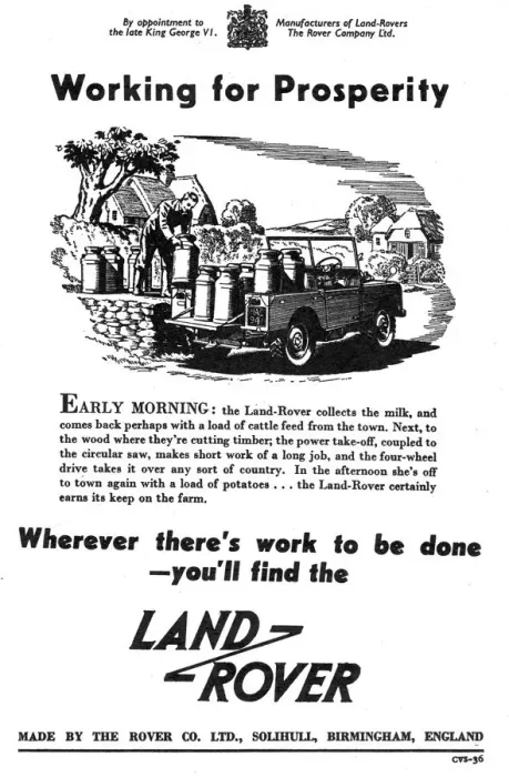 Framed Print : Land Rover advertisement, 1952 Framed Print : Land Rover advertisement, 1952